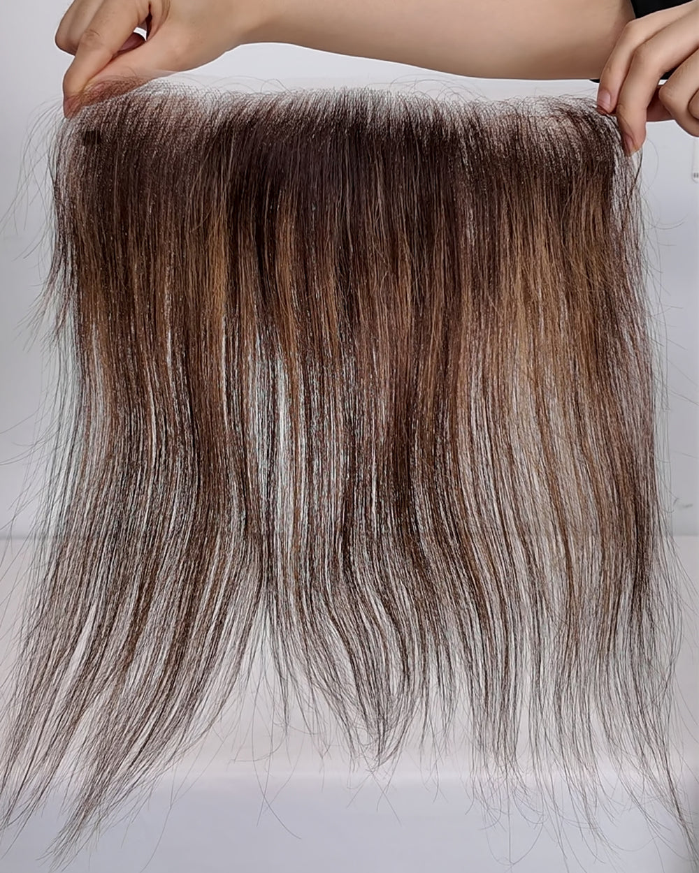 Elodie | 40 cm Aschblond 23x23 cm Lace-Top-Echthaar-Topper - TLW007