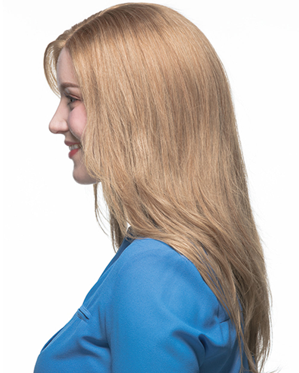 Lila | 22" Light Natural Blonde Wavy Human Hair Swiss Lace Closure Wig - WW022