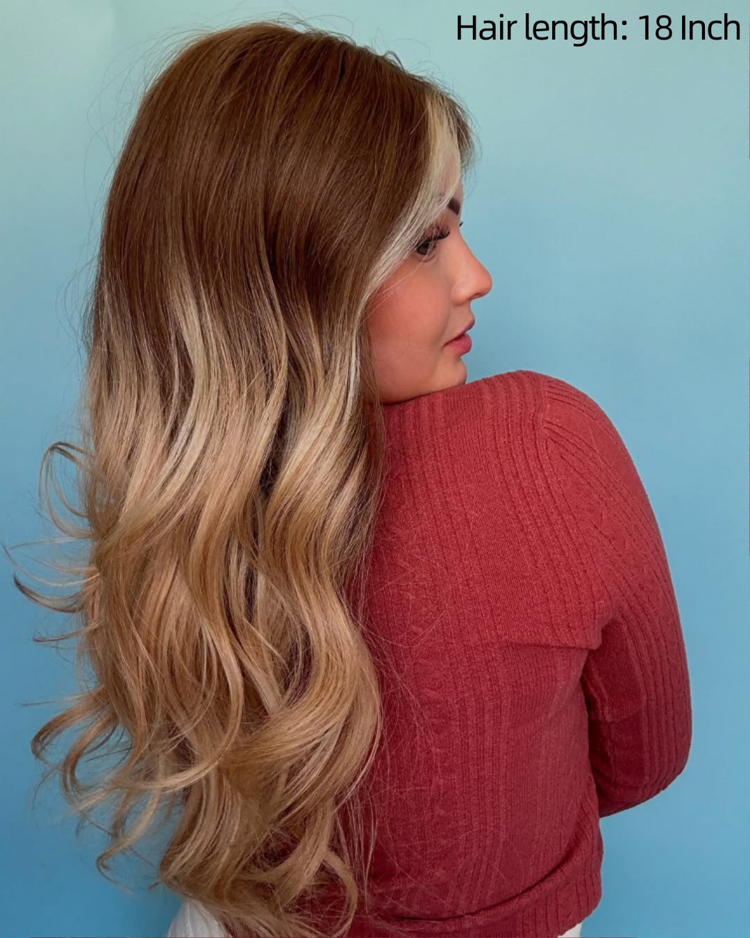 Zoe | 16" Blonde Balayage Body Wave Human Hair Swiss Lace Front Wig - WLW003
