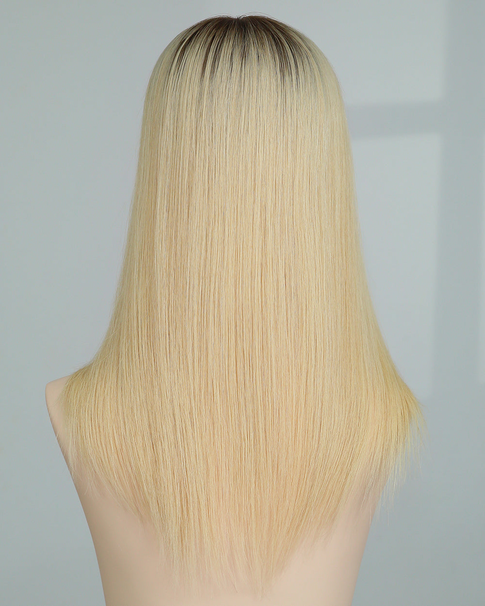 Rory | 16" Blonde Straight Silk Top Hair Integration System Fish Net Human Hair Topper - TLW005