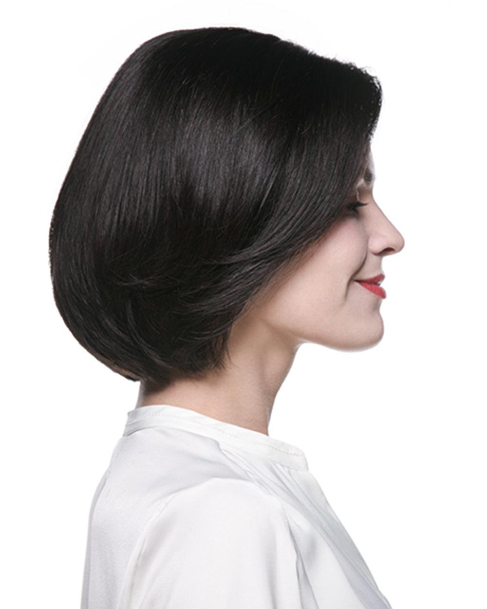 Mia | 10" Natural Black Bob Human Hair Swiss Lace Closure Wig - WS011