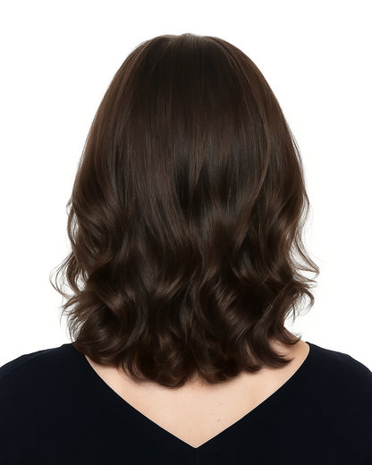 Celeste | 14" Dark Brown Body Wave Glueless Swiss Lace Closure Wig - WW030