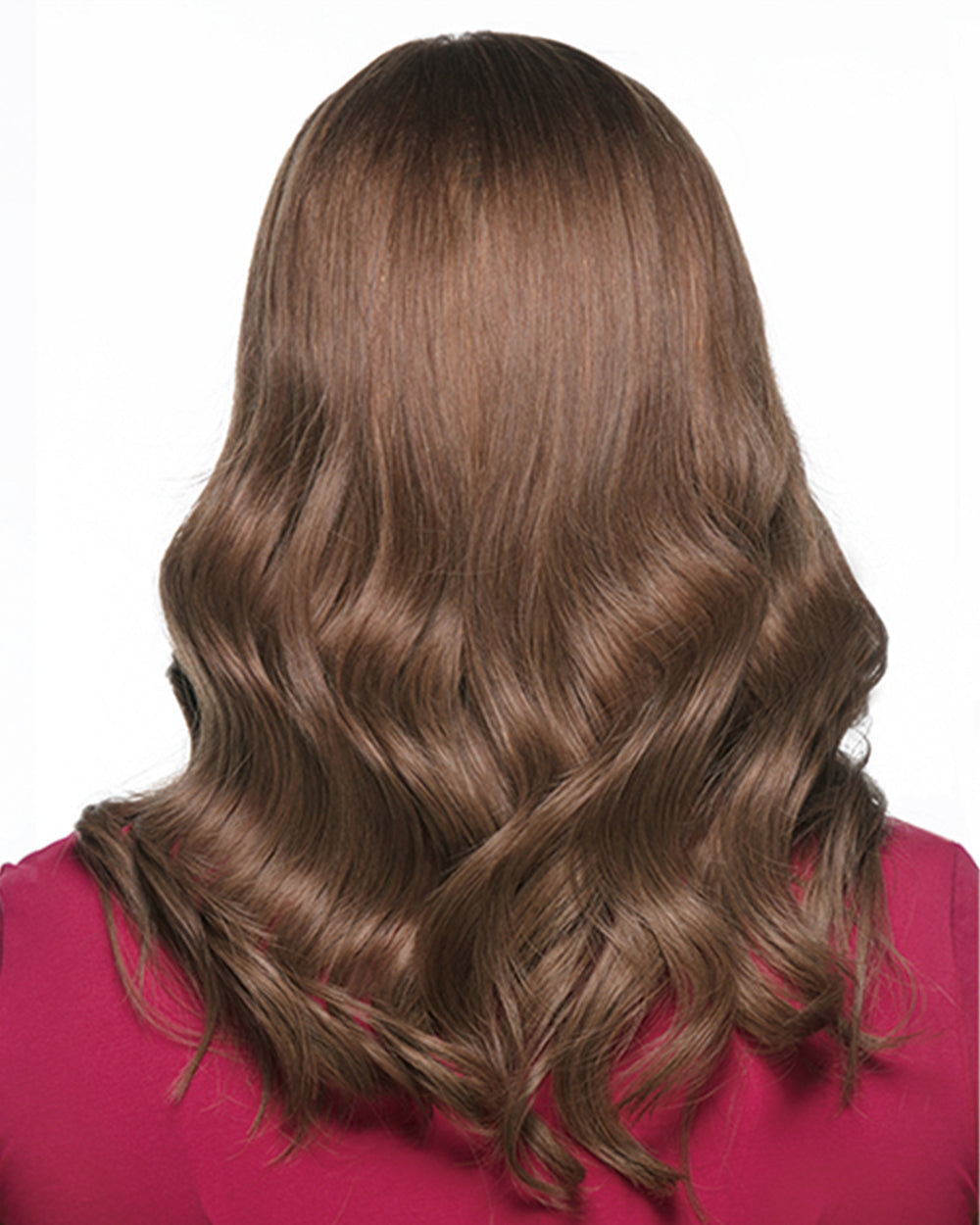 Alyssa | 16" Light Brown Wavy Human Hair Swiss Lace Closure Wig - WW025