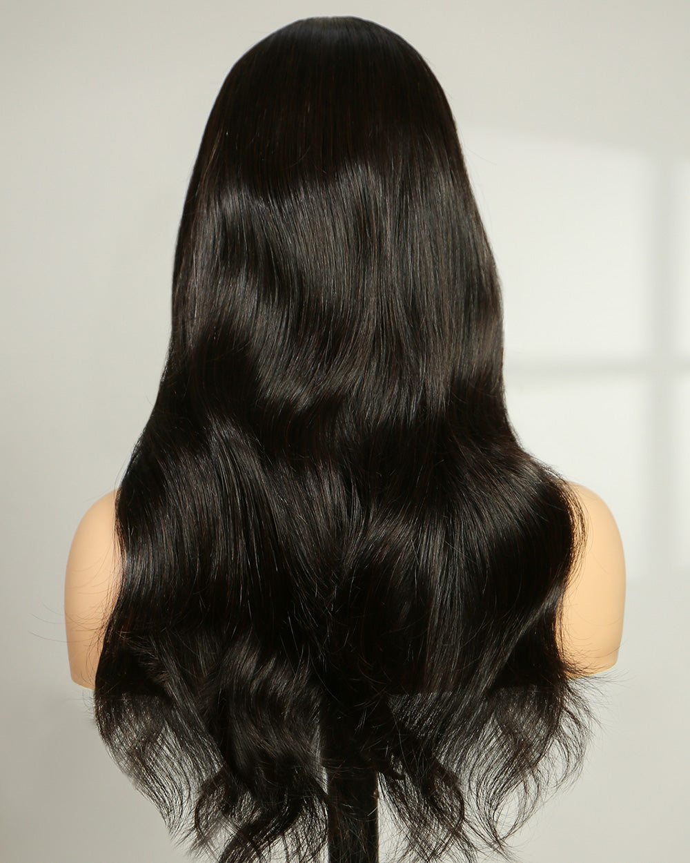 Ella | 16" Natural Black with Loose Waves Swiss Lace Closure Wig - WW029