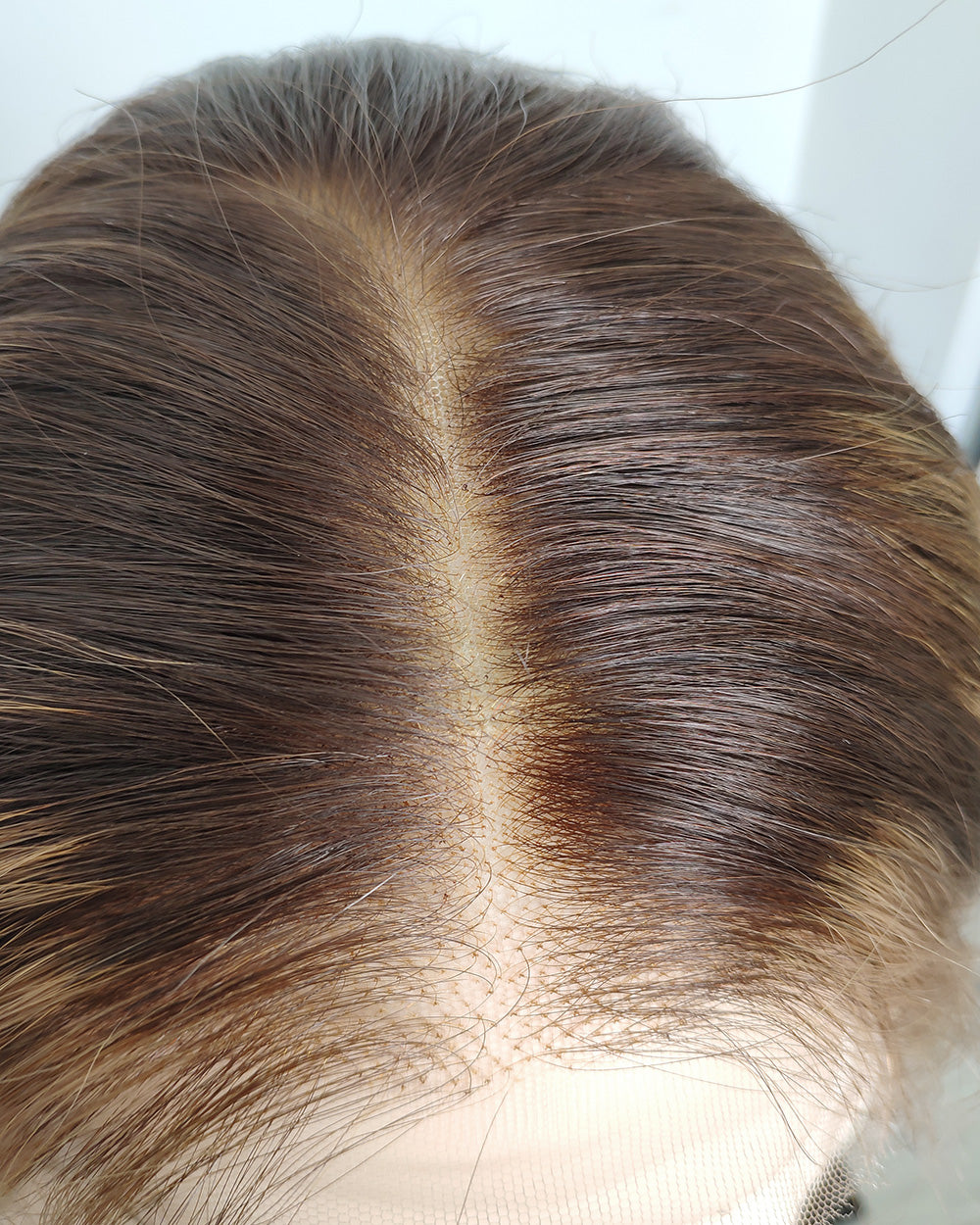 Ausverkauf | 22 Zoll Aschblond Lang Gewellt Echthaar Swiss Lace Closure Perücke - RT-2189