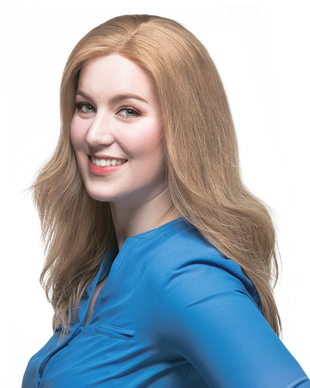 Lila | 18" Light Natural Blonde Wavy Human Hair Swiss Lace Closure Wig - WW022
