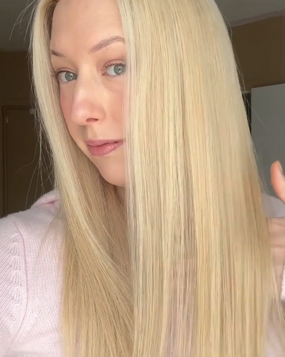 Calliope | 20" Platinum Blonde Straight Swiss Lace Front Wig - WS012