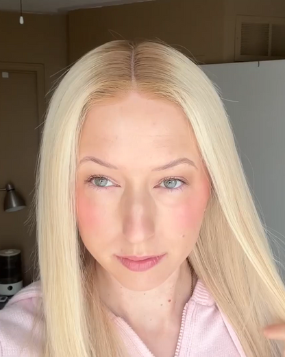 Calliope | 20" Platinum Blonde Straight Swiss Lace Front Wig - WS012