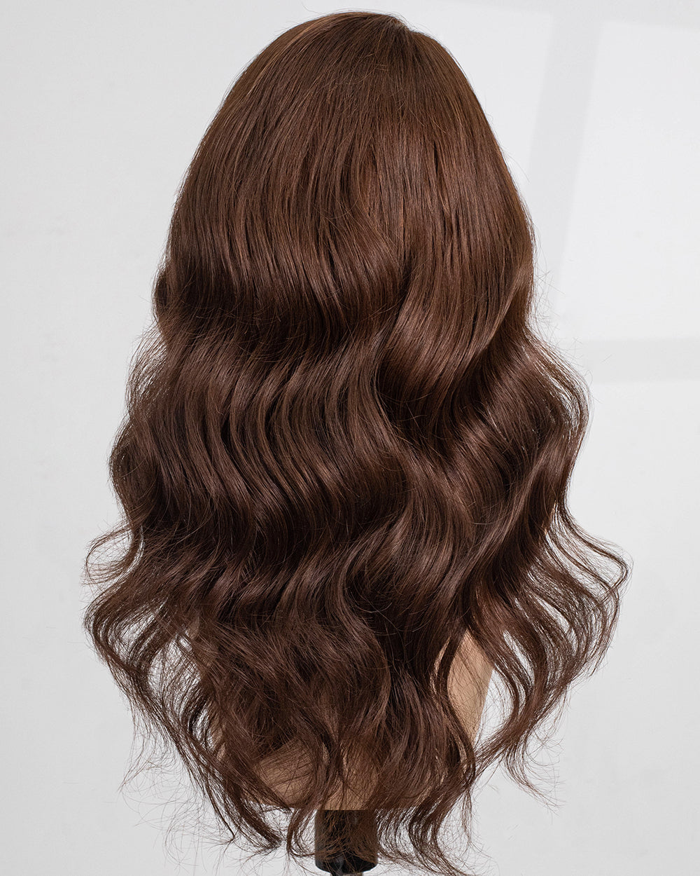 Ausverkauf | 22 Zoll Aschblond Lang Gewellt Echthaar Swiss Lace Closure Perücke - RT-2189