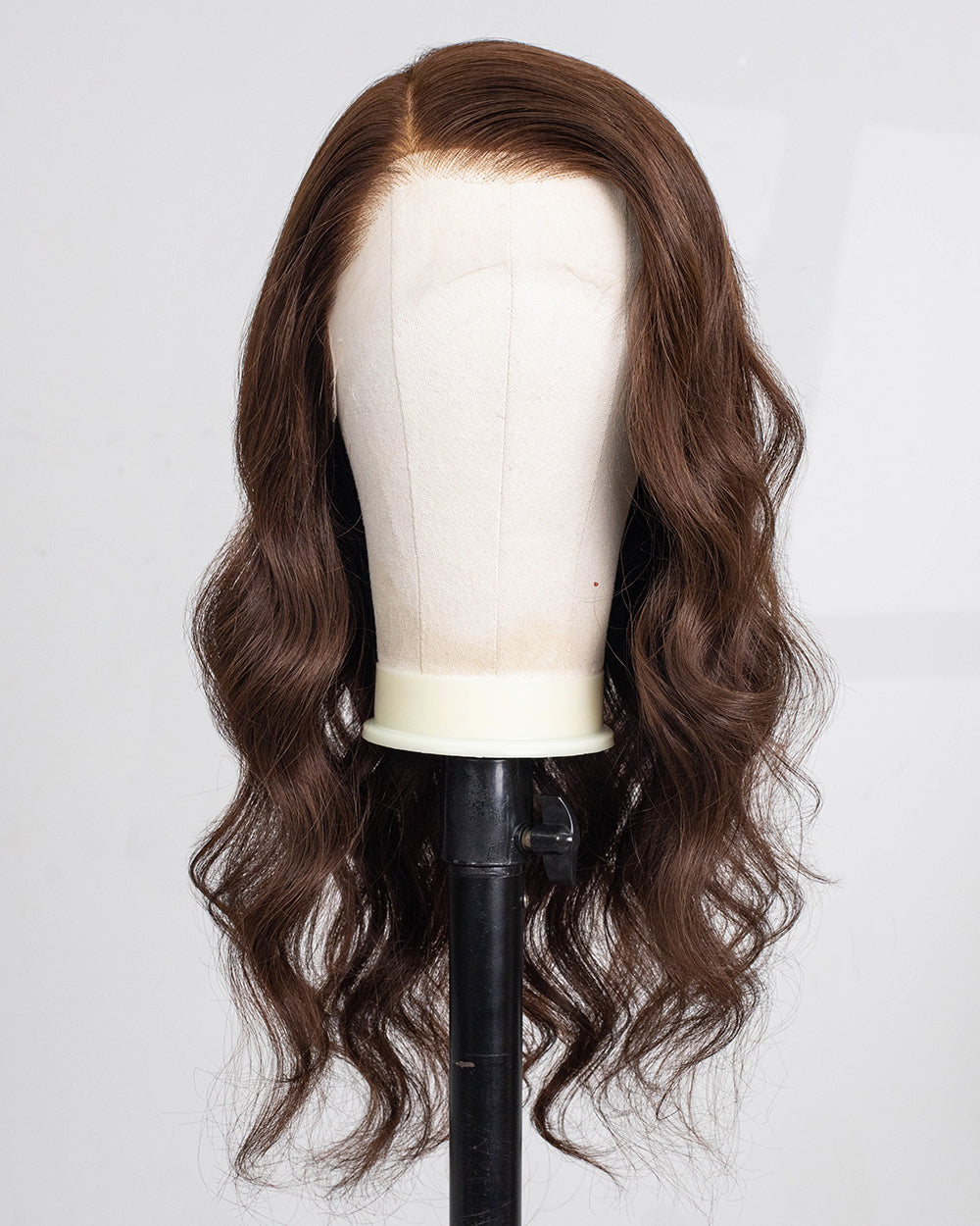 Ausverkauf | 22 Zoll Aschblond Lang Gewellt Echthaar Swiss Lace Closure Perücke - RT-2189