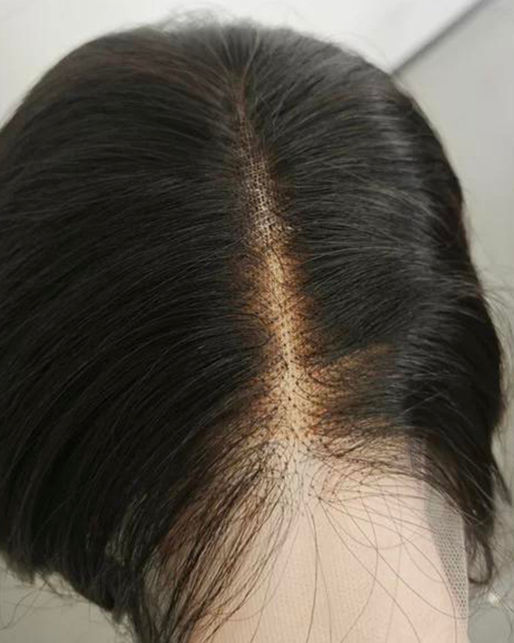 Clearance | 22 Inches Natural Black Wavy Human Hair Swiss Lace Front Wig - RTWY-1947