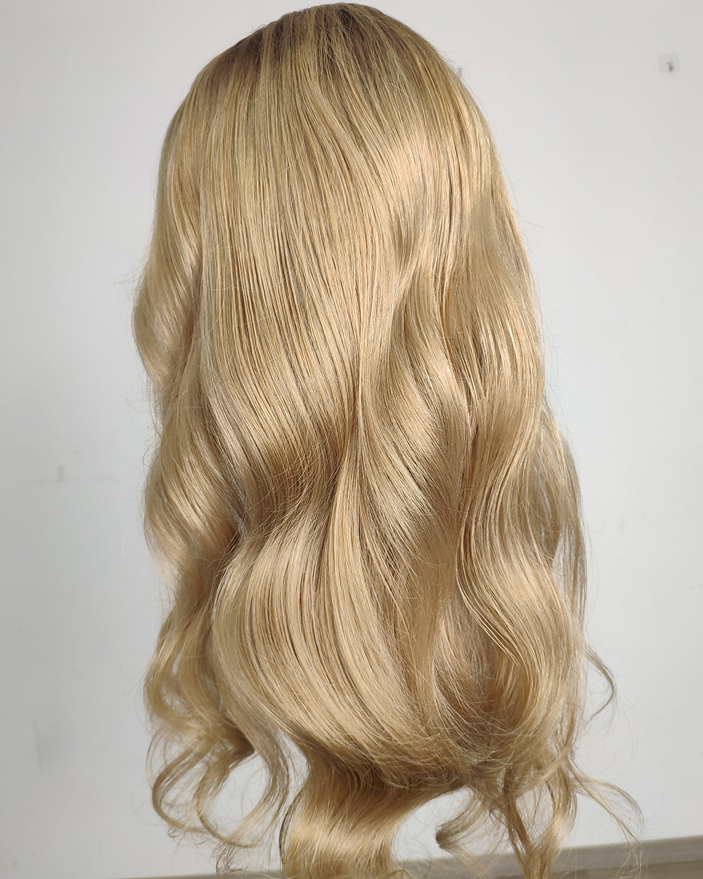 Clearance | 24 Inches Dark Beige Blonde Human Hair Swiss Lace Closure Wig - RTWY-2301