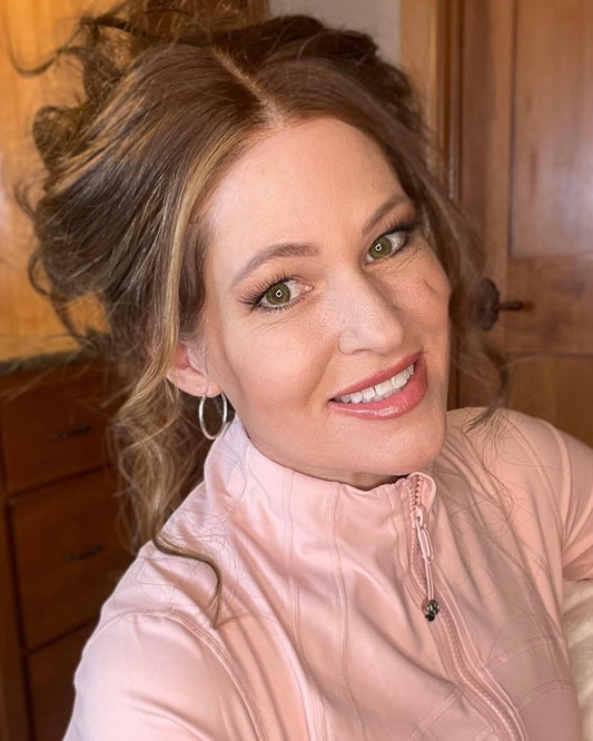 Rowan | 20" Ash Brown with Golden Highlights Soft Wavy Human Hair Swiss Lace Front Wig - WW055