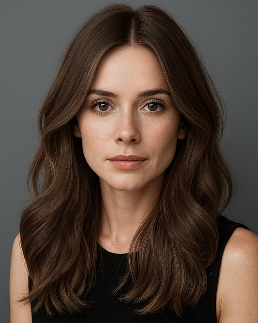 Cleo | 18" Blonde And Brown Blend Wavy Glueless Swiss Lace Closure Wig - WW053