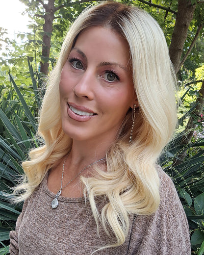 Laura | 20" Blonde Body Wave Human Hair Swiss Lace Closure Wig - WLW001