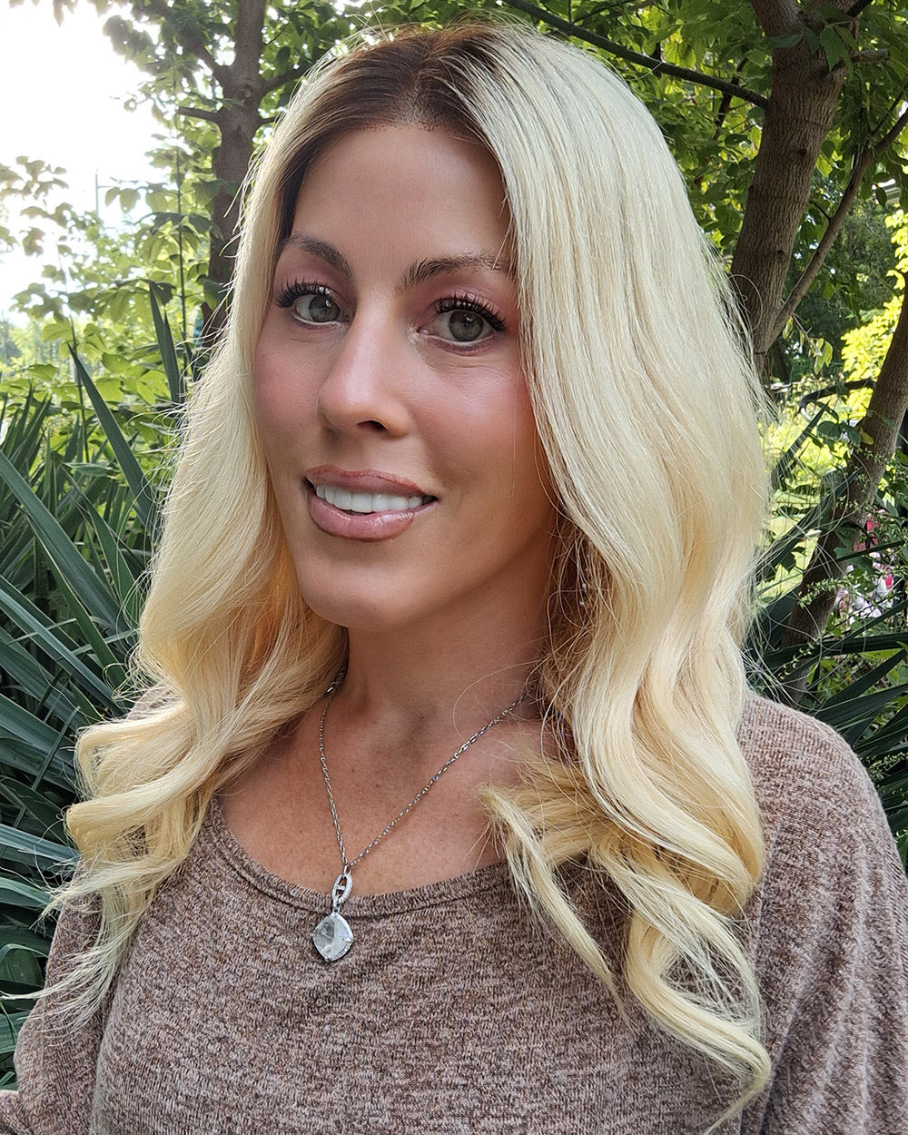 Laura | 20" Blonde Body Wave Human Hair Swiss Lace Closure Wig - WLW001