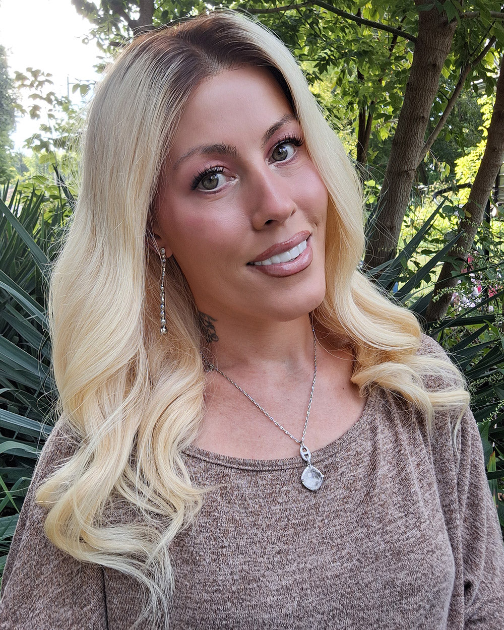 Laura | 20" Blonde Body Wave Human Hair Swiss Lace Closure Wig - WLW001
