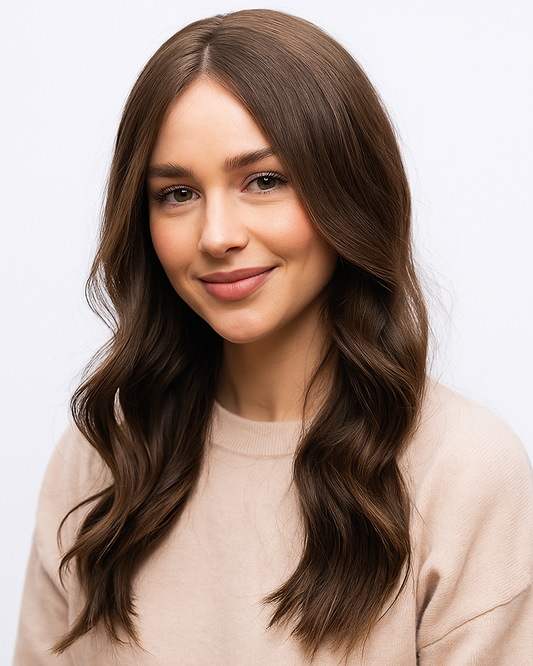 Chloe | 20" Brown 9x9 Mono Topper - TLW001