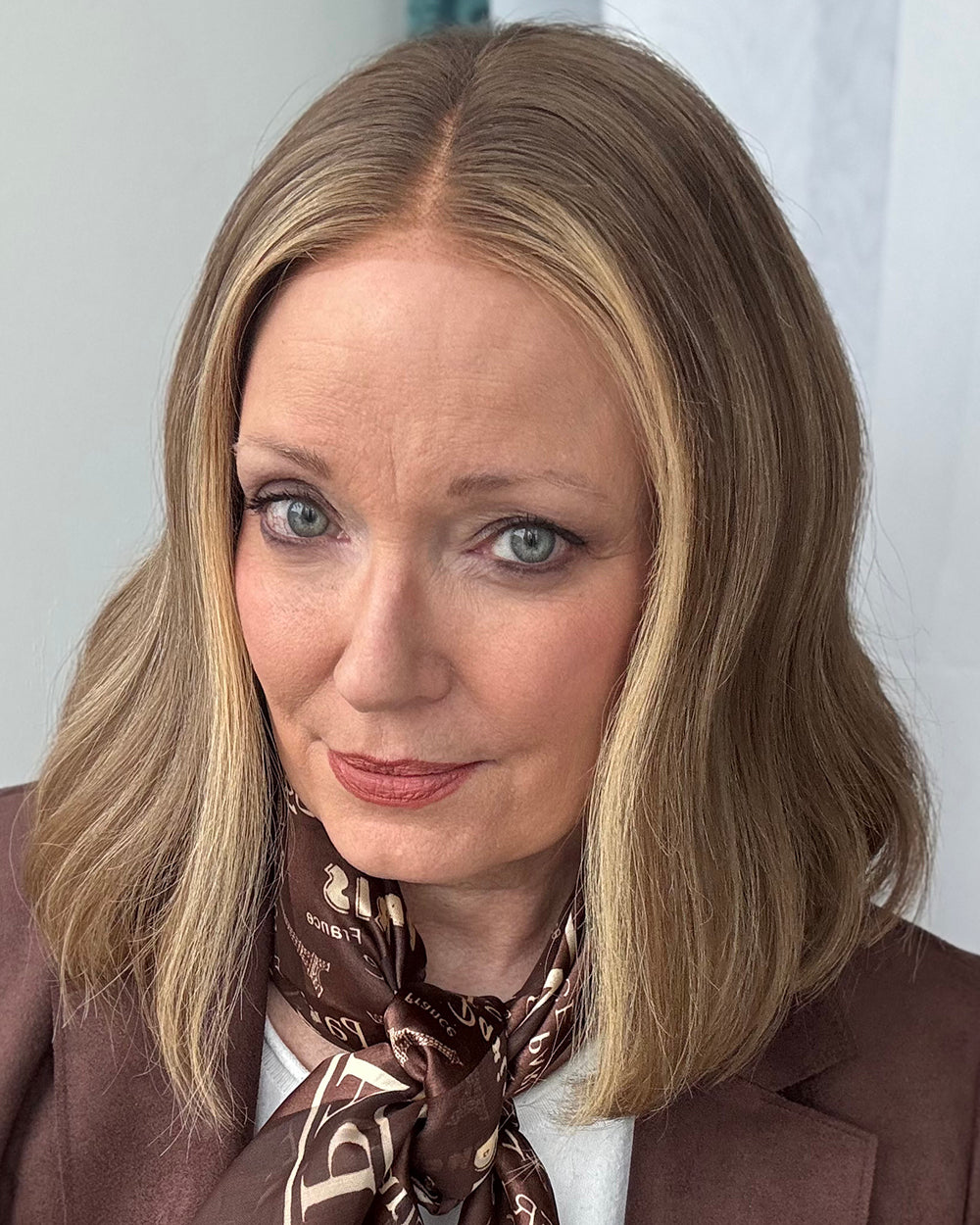 Ember | 14" Brown with Blonde Highlight Wavy Bob Glueless Swiss Lace Closure Wig - WW046