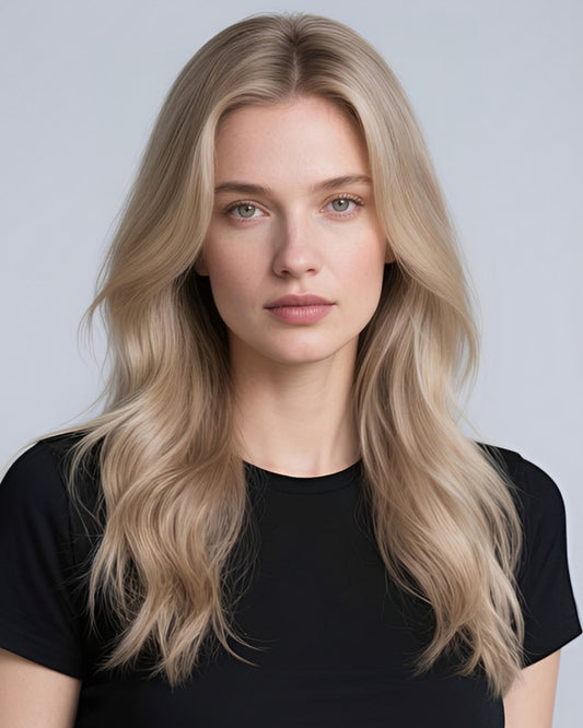 Freya | 20" Champagne Blonde Loose Wave Glueless Swiss Lace Closure Wig - WW040