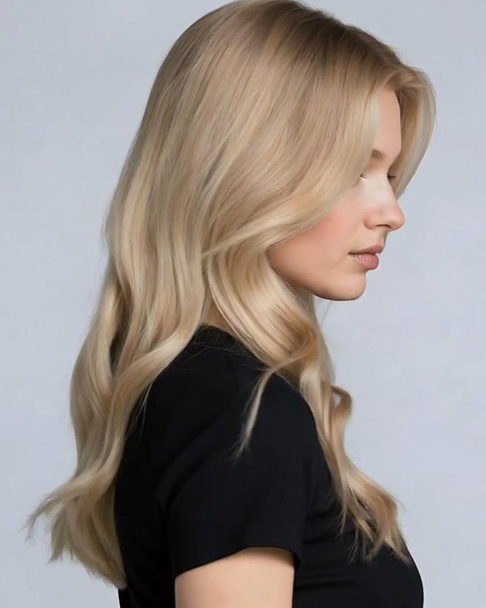 Freya | 20" Champagne Blonde Loose Wave Glueless Swiss Lace Closure Wig - WW040