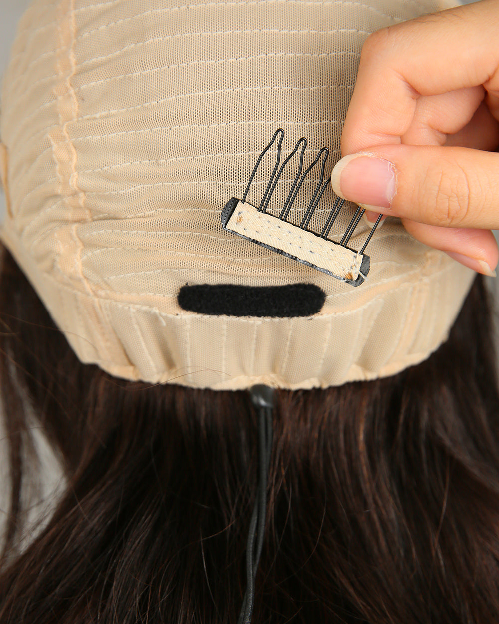 Clearance | 16 Inches Dark Roots Brown Hair Swiss Lace Closure Wigs - RTW-571