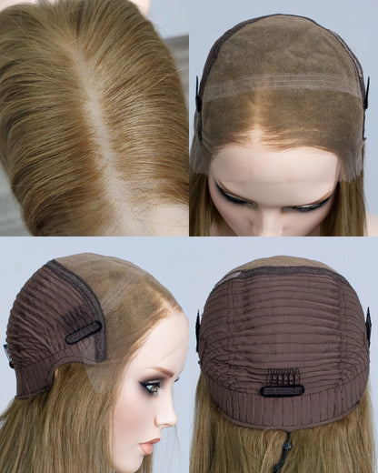 Clearance | 14 Inches Human Hair Bob Swiss Lace Closure Wig - RT-2275