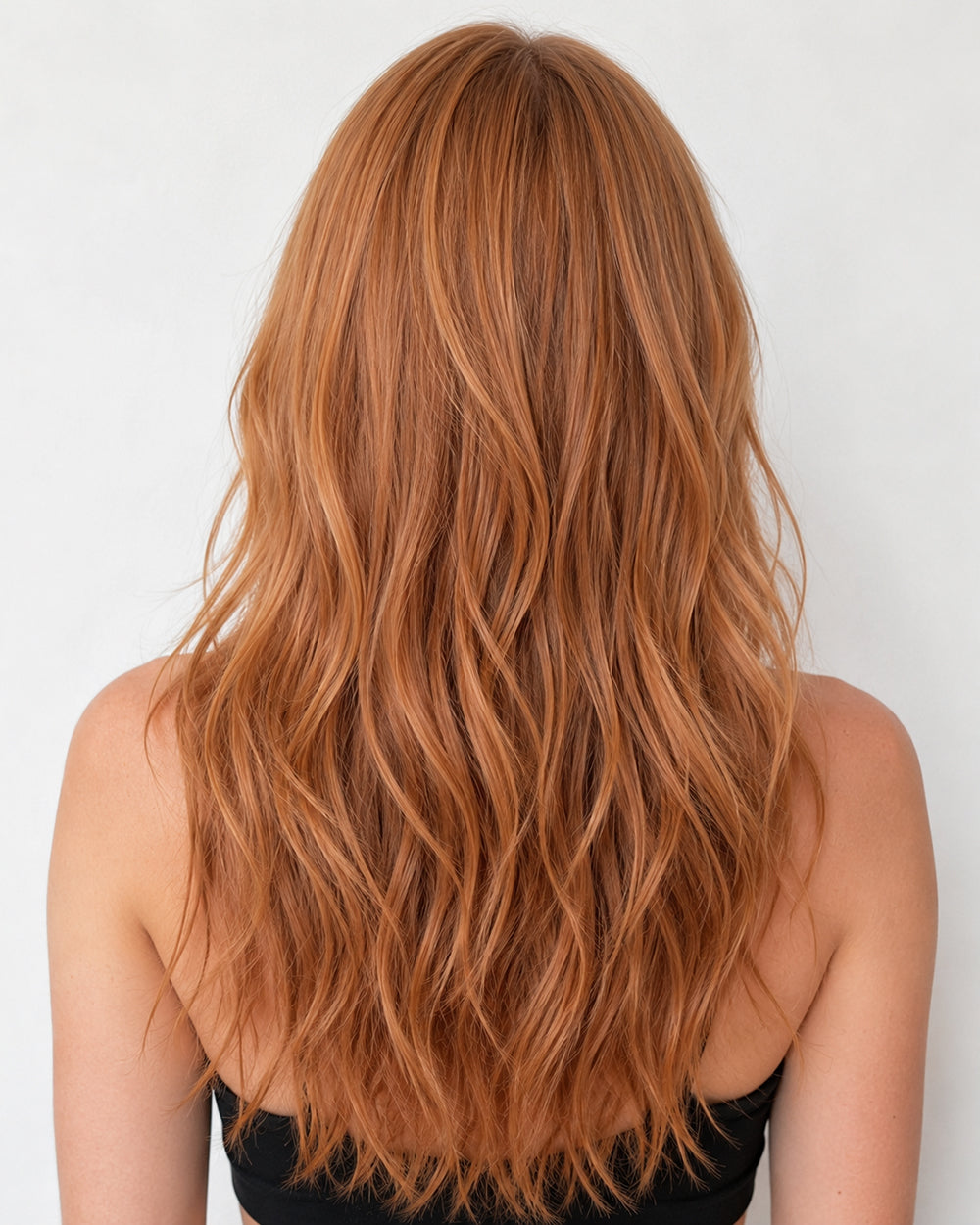Nerina | 20" Seitenscheitel lose gewellte, kleberlose Schweizer Lace-Verschlussperücke - WW069