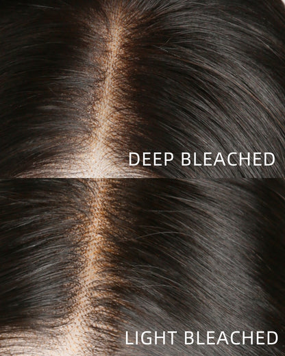 Rowan | 20" Ash Brown with Golden Highlights Soft Wavy Human Hair Swiss Lace Front Wig - WW055