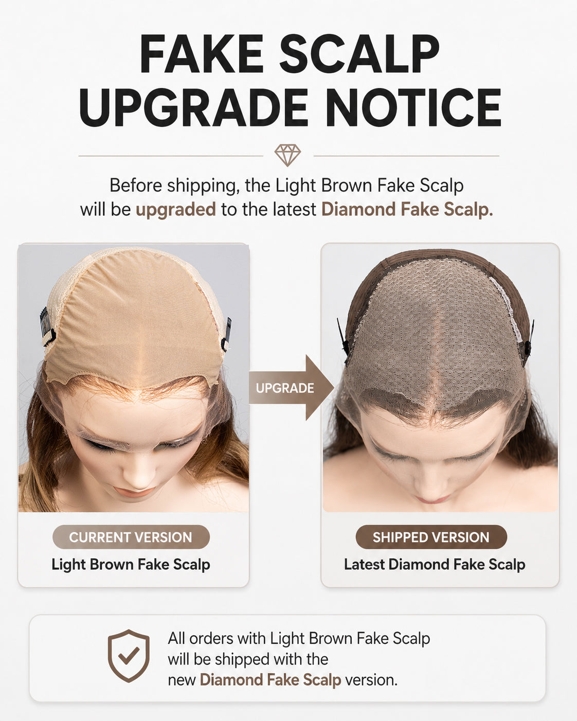 Clearance | 24 Inches Brown with Caramel Highlights Wavy Human Hair Swiss Lace Front Wig - RTWY-1948