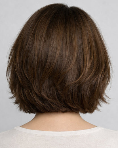 Anya | 12" Light Brown Bob Glueless Swiss Lace Closure Wig - WS025