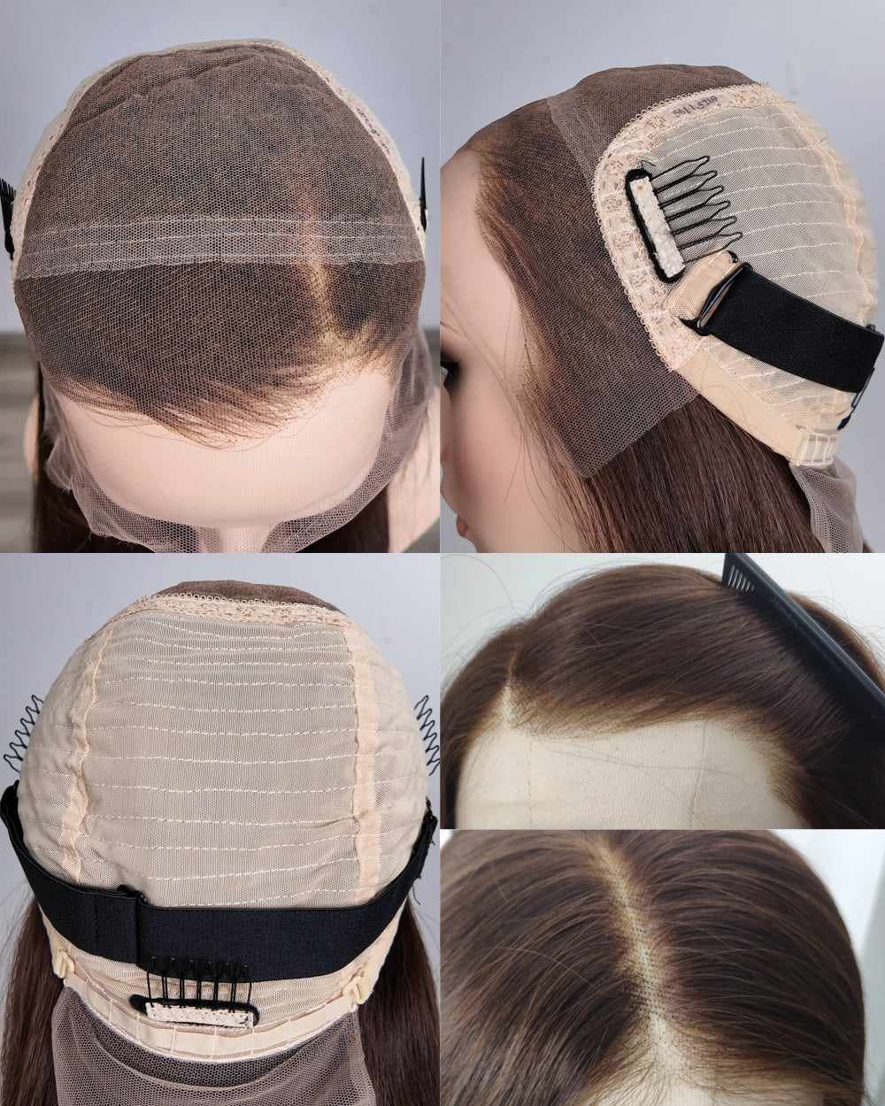 Clearance | 22 Inches Medium Dark Brown Human Hair Swiss Lace Front Wig - RTY-1471