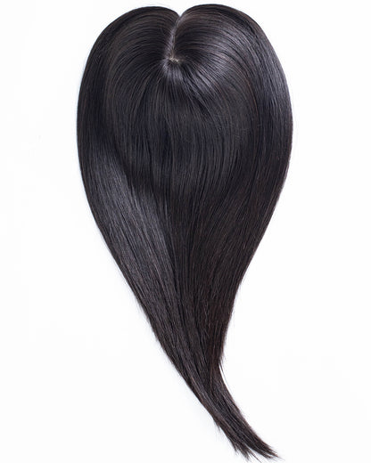 Lillian | 20" Natural Black 9x9 Silk Top Topper - TLW011