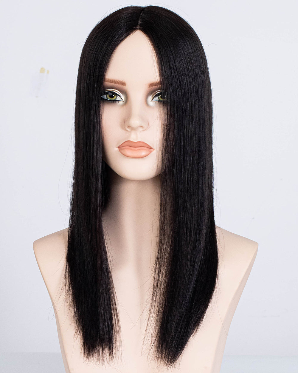 Lillian | 20" Natural Black 9x9 Silk Top Topper - TLW011