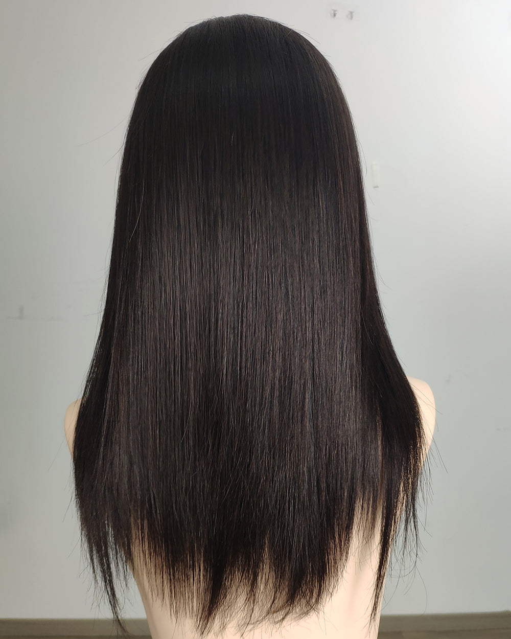 Clearance | 16 Inches Natural Black Human Hair Swiss Lace Front Wig - RT-2232