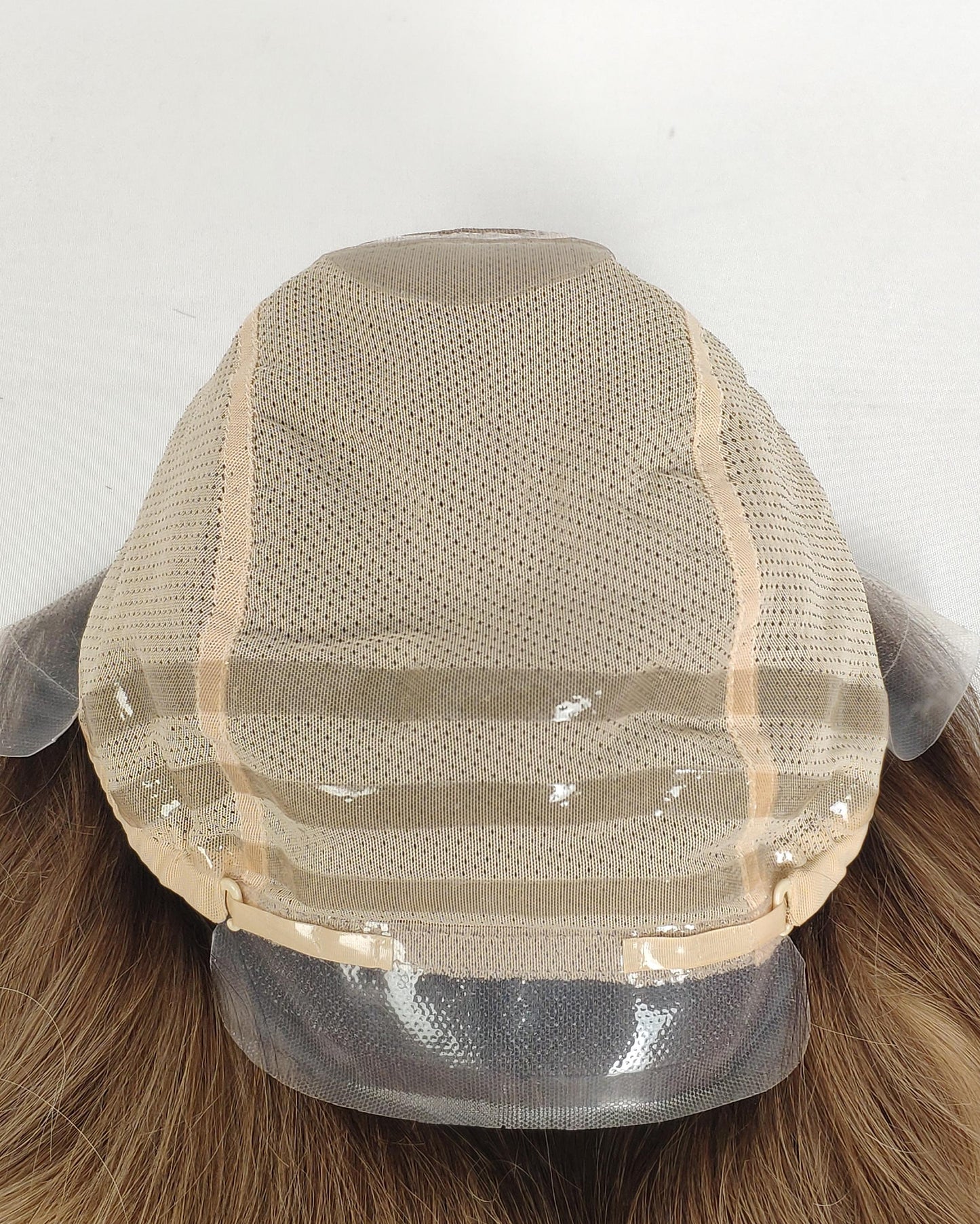 Carys | 18" Rooted Blonde Layered Loose Waves Fully Hand-tied Lace Wig Medical Cap - WW047