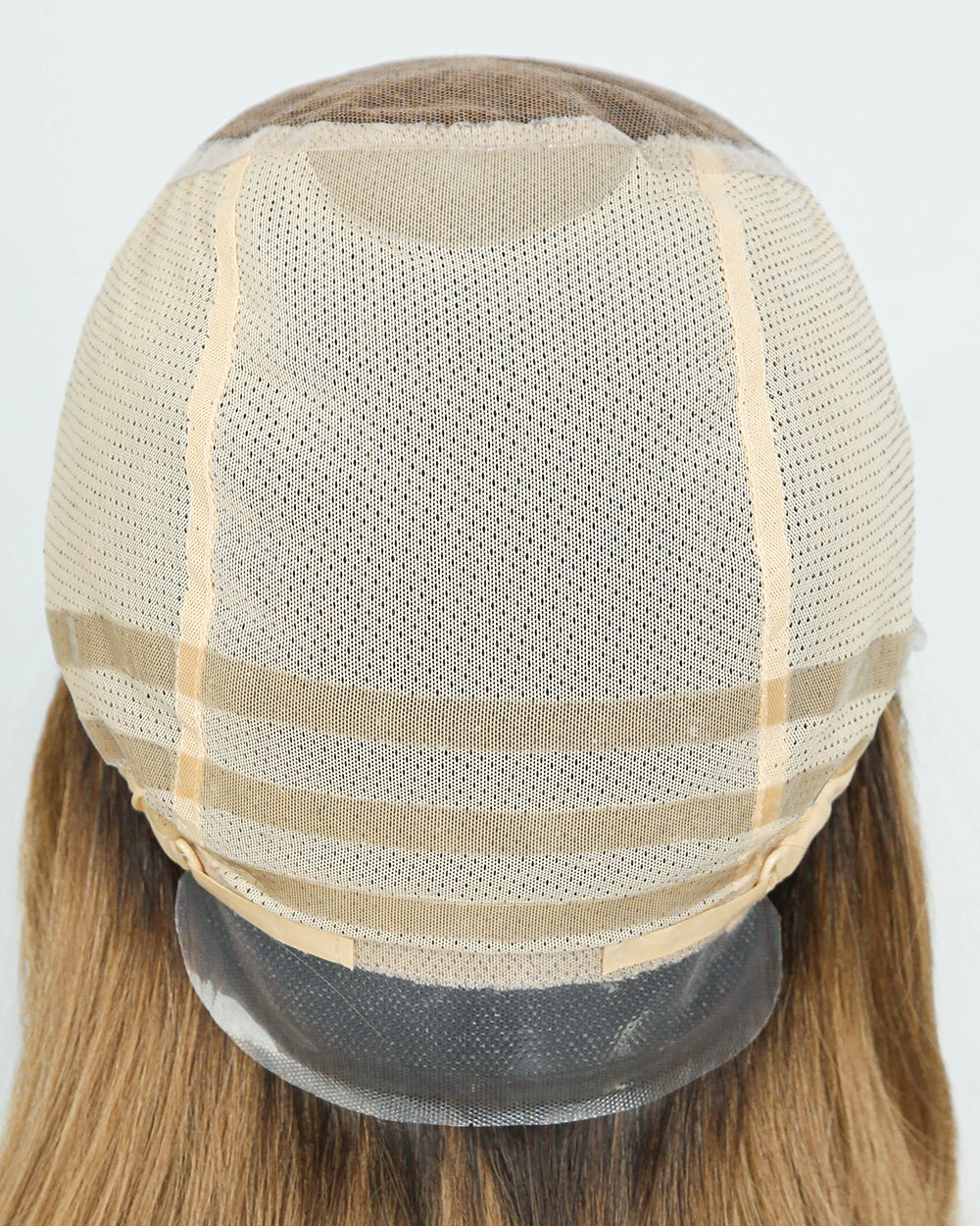 Carys | 18" Rooted Blonde Layered Loose Waves Fully Hand-tied Lace Wig Medical Cap - WW047