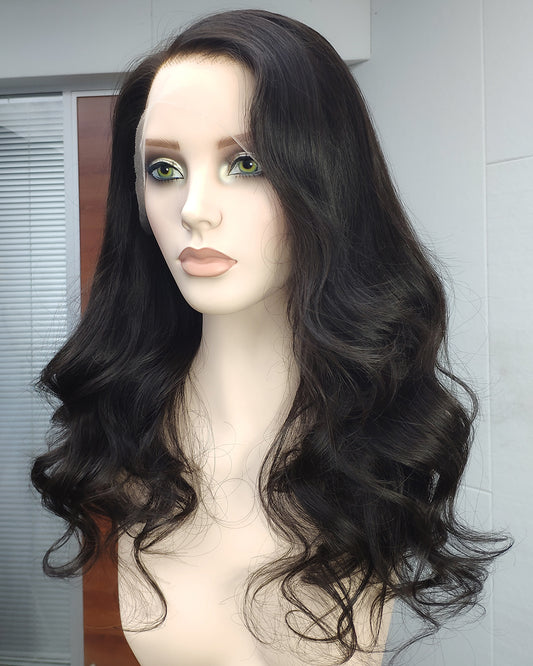 Nerina | 20" Side Part Loose Wavy Glueless Swiss Lace Closure Wig - WW069