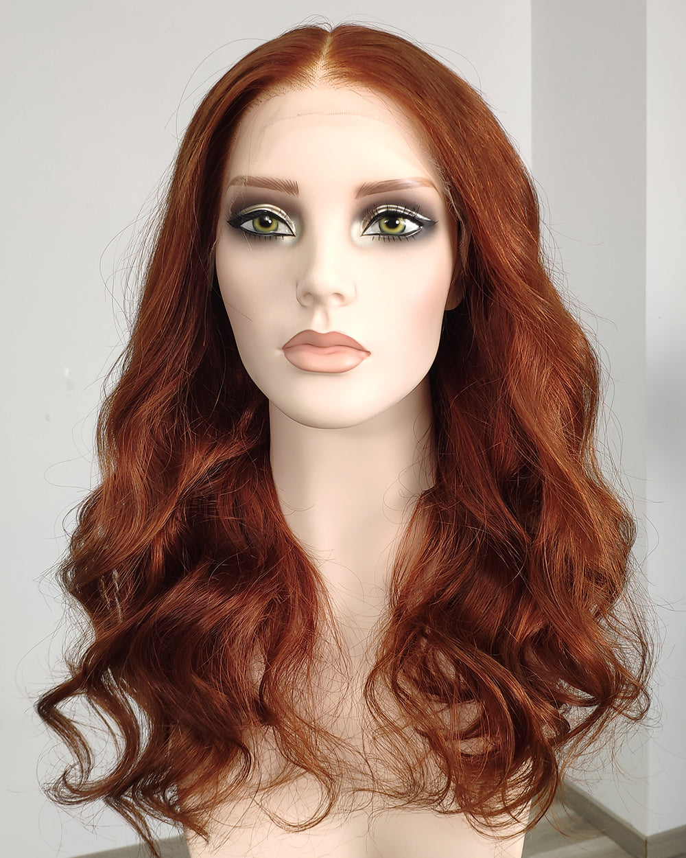 Poppy | 20" Toasted Medium Ginger Loose Wavy Glueless Swiss Lace Closure Wig - WW063