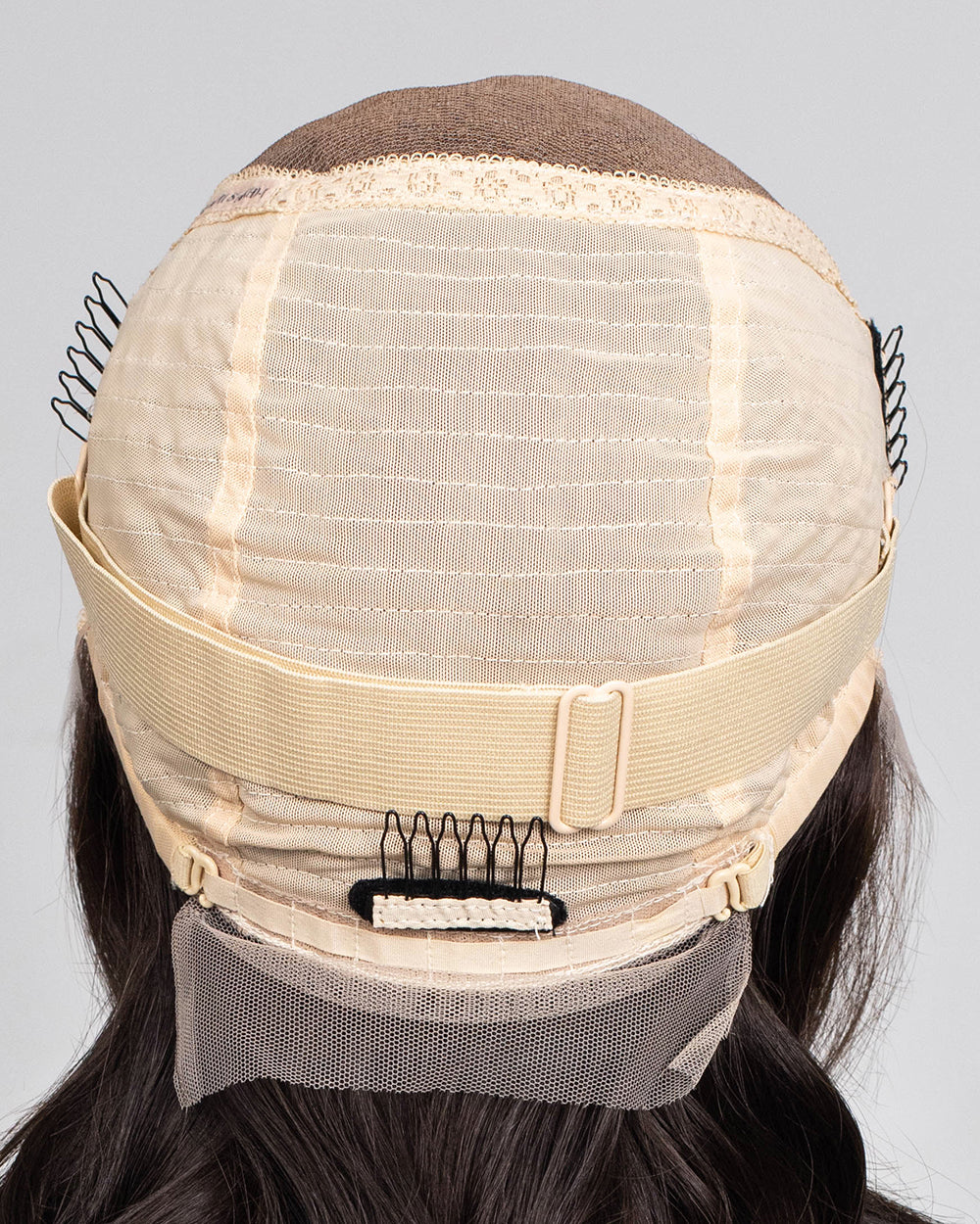 Liquidation | Perruque Lace Front Suisse 14 Pouces Cheveux Humains Ondulés Marron Foncé - RTW-677