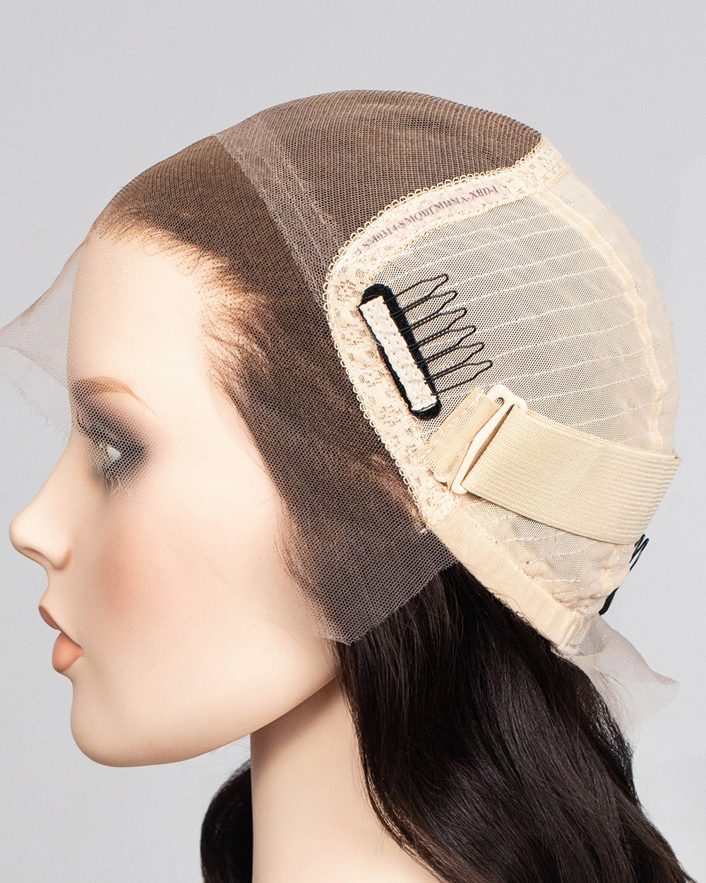 Liquidation | Perruque Lace Front Suisse 14 Pouces Cheveux Humains Ondulés Marron Foncé - RTW-677