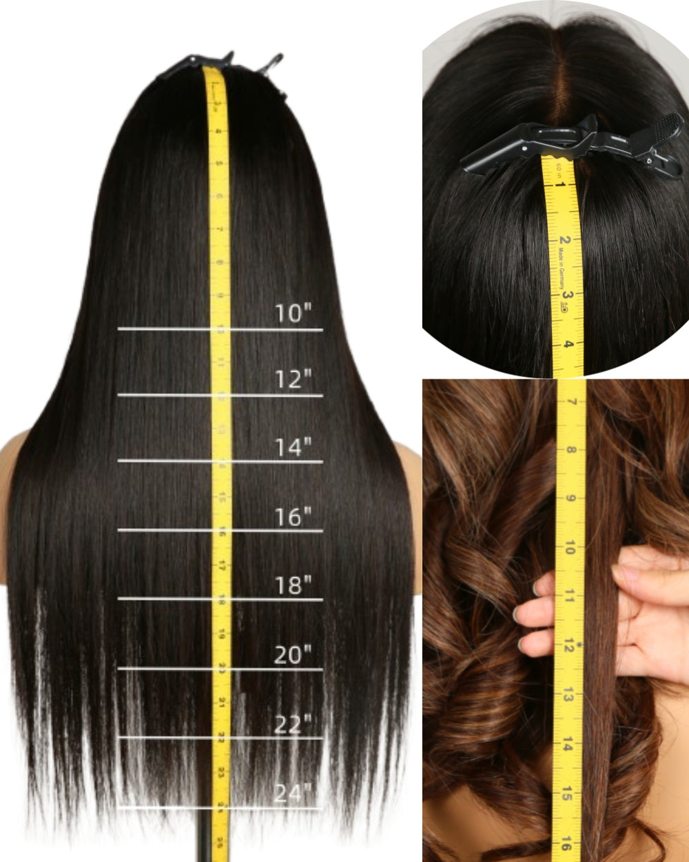 Nerina | Perruque Lace Closure Suisse Sans Colle Ondulée Lâche avec Raie Latérale de 20" - WW069