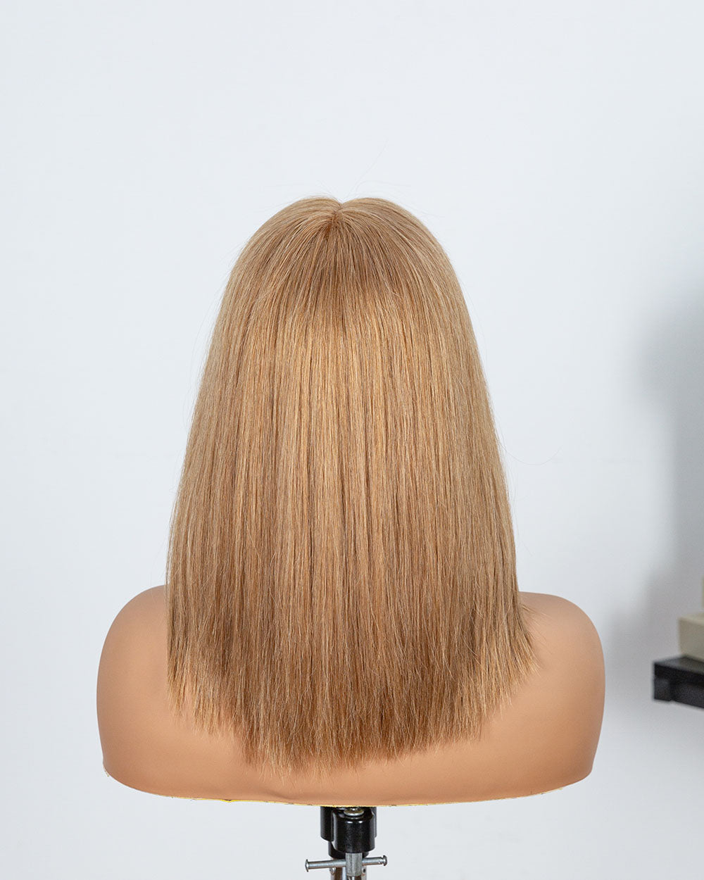 Lily | 12" Blonde BOB Human Hair Swiss Lace Front Wig - WBS001